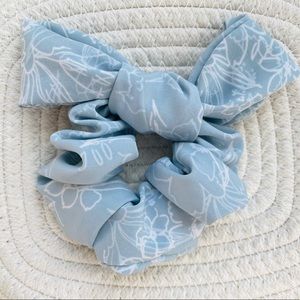 Blue Scrunchie Bow